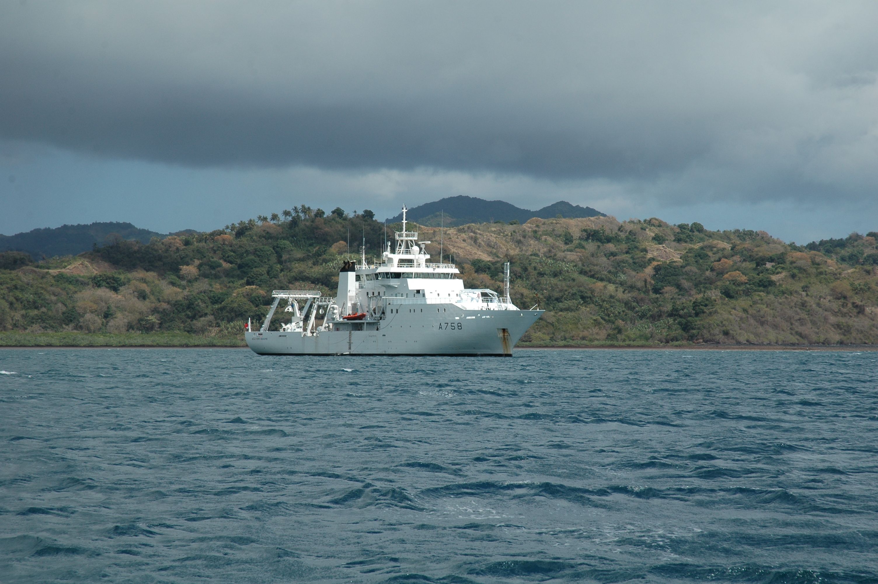 © Terence Wallet- Marine Nationale - Le Beautemps-Beaupré, bâtiment hydrographique et océanographique de la Marine nationale est utilisé par le Shom pour la réalisation de sa mission, la description et la prévision de l'océan. 