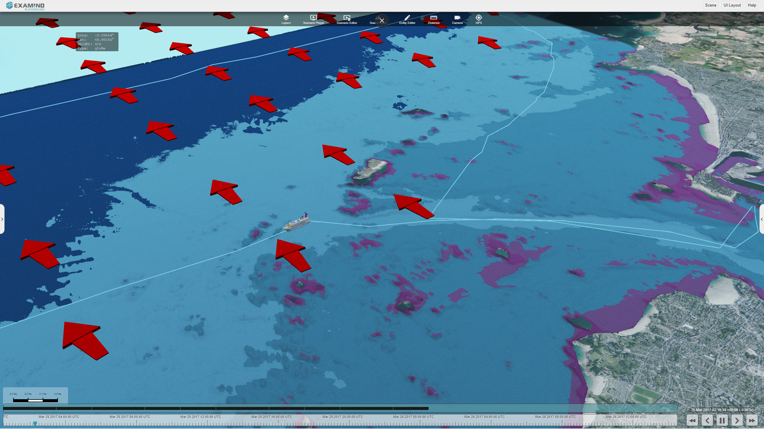 Capture d’écran des outils de visualisation Visu S-100 4D