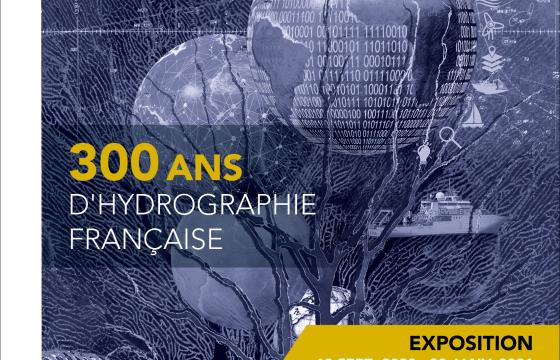 Affiche de l'exposition 300 ans d'hydrographie française au Service historique de la Défense à Vincennes